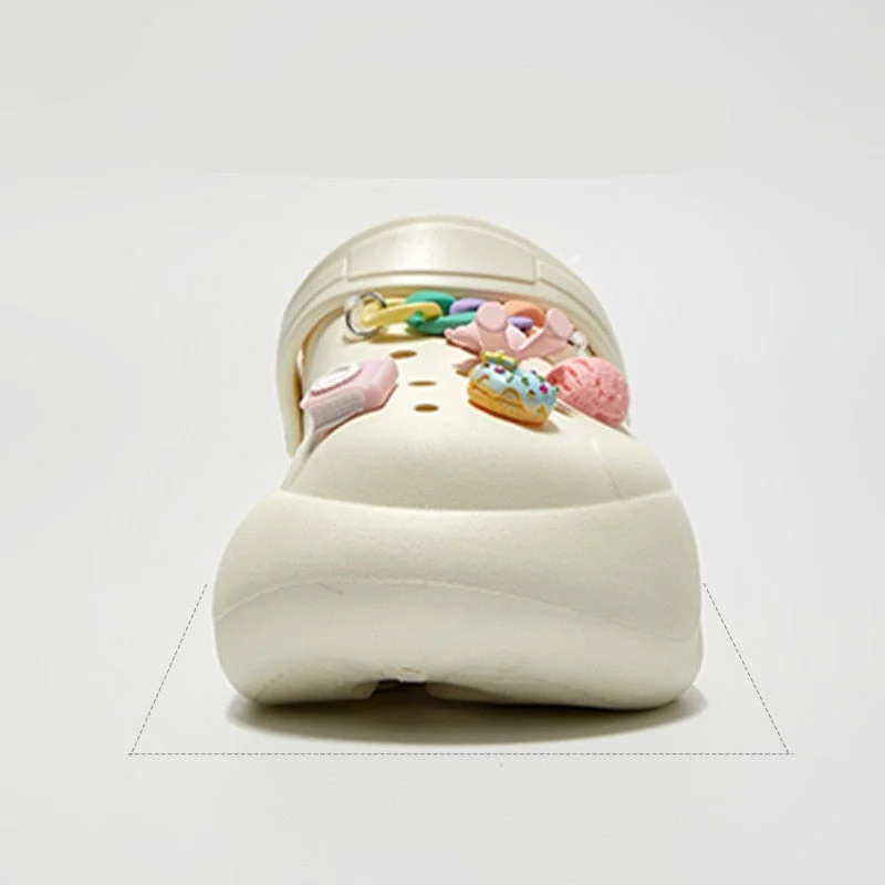 Love Home Hole Shoes Wear Sandals Outside In Summer Women's Thick Soled Increased EVA Home Shoes Personalized Decorative Beach