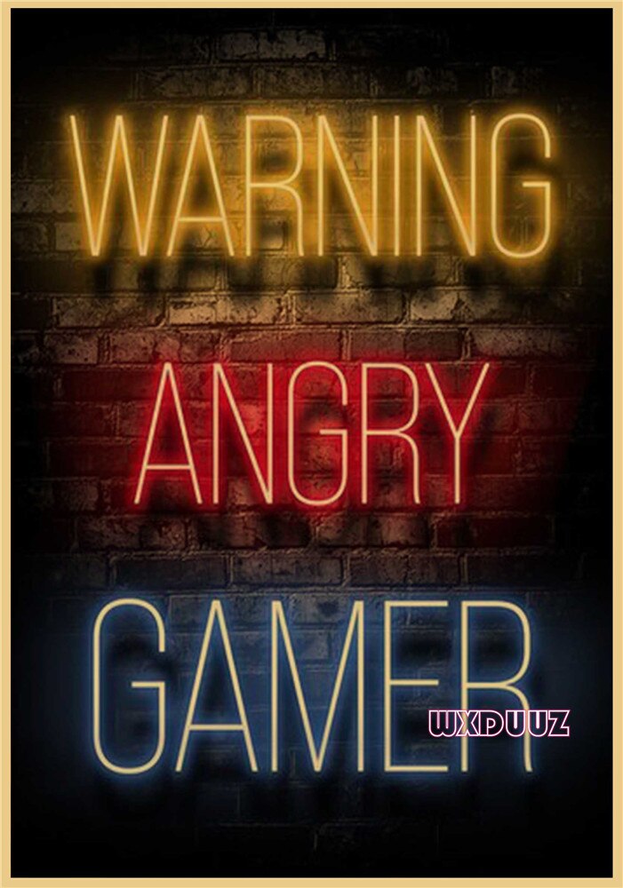 Retro neon cartoon art decoration home decor poster children's room bar cafe Canvas Painting Wall Art aesthetic room decor Print