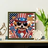 Diamond Painting-DIY Crystal Rhinestone Flag Happy Dog