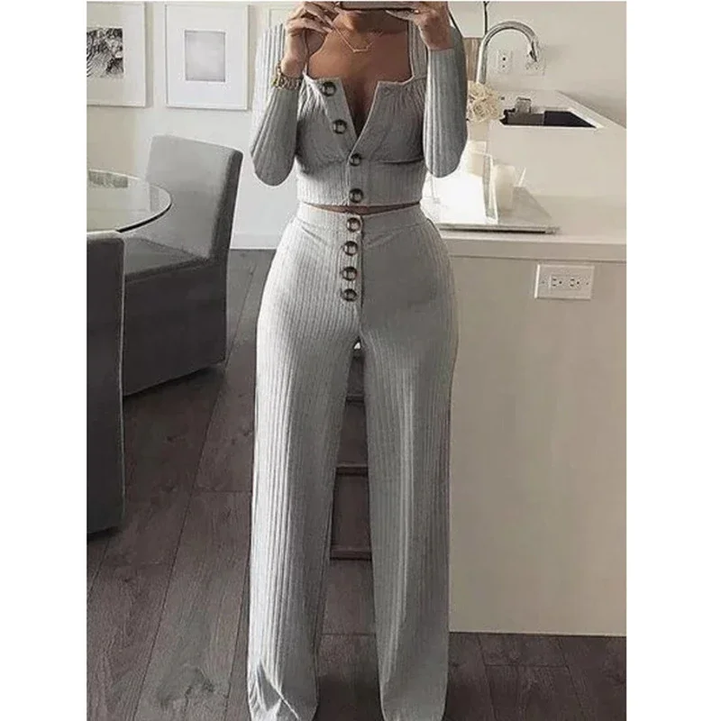 Women's Long Sleeve Cardigan Slim Buttoned Casual Suit