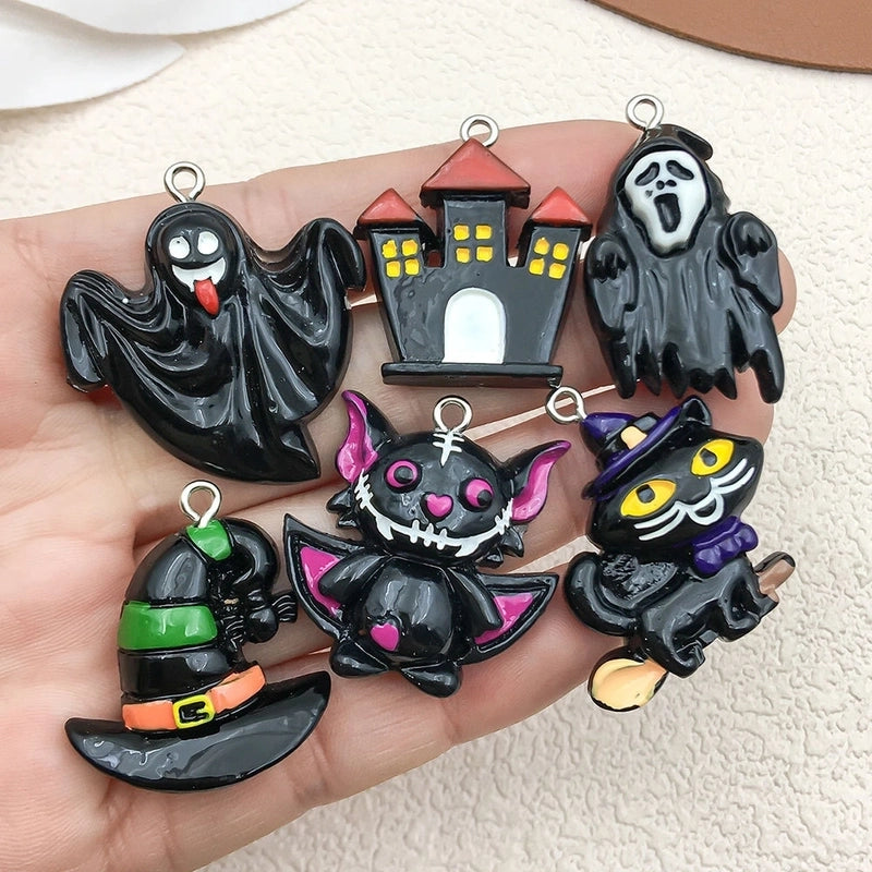 1 Piece Resin Pumpkin Hand Bat Pendant Jewelry Accessories