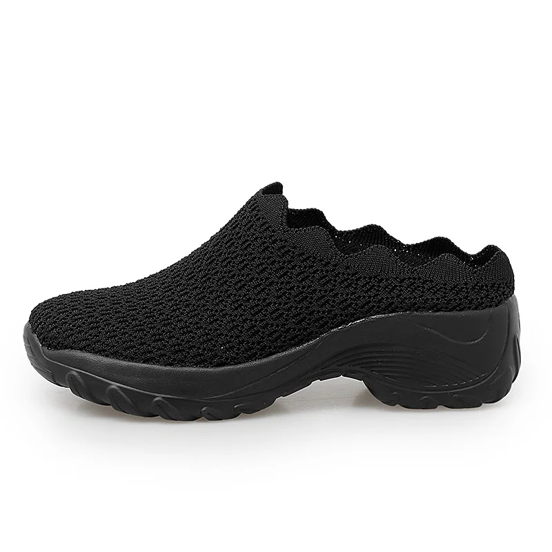 Lazy Wavy Breathable Slip On Wavy Outdoor Walking Shoes