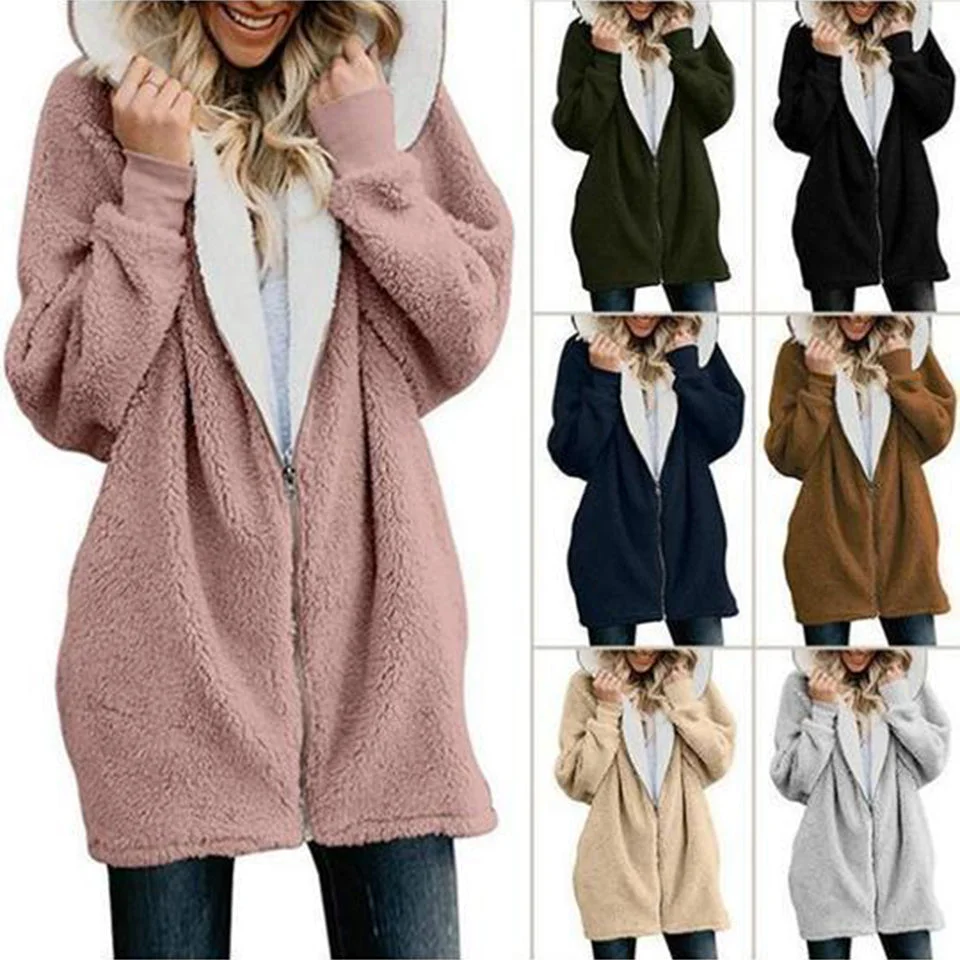 AUTUMN AND WINTER LAMB WOOL ZIPPER WARM JACKET