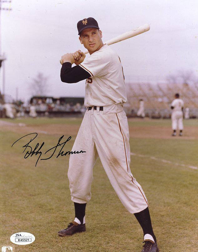 Bobby Thomson Signed Jsa Certified 8x10 Photo Poster painting Authentic Autograph