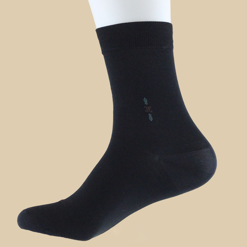 Men's Silk Socks Breathable Knitted Style Black