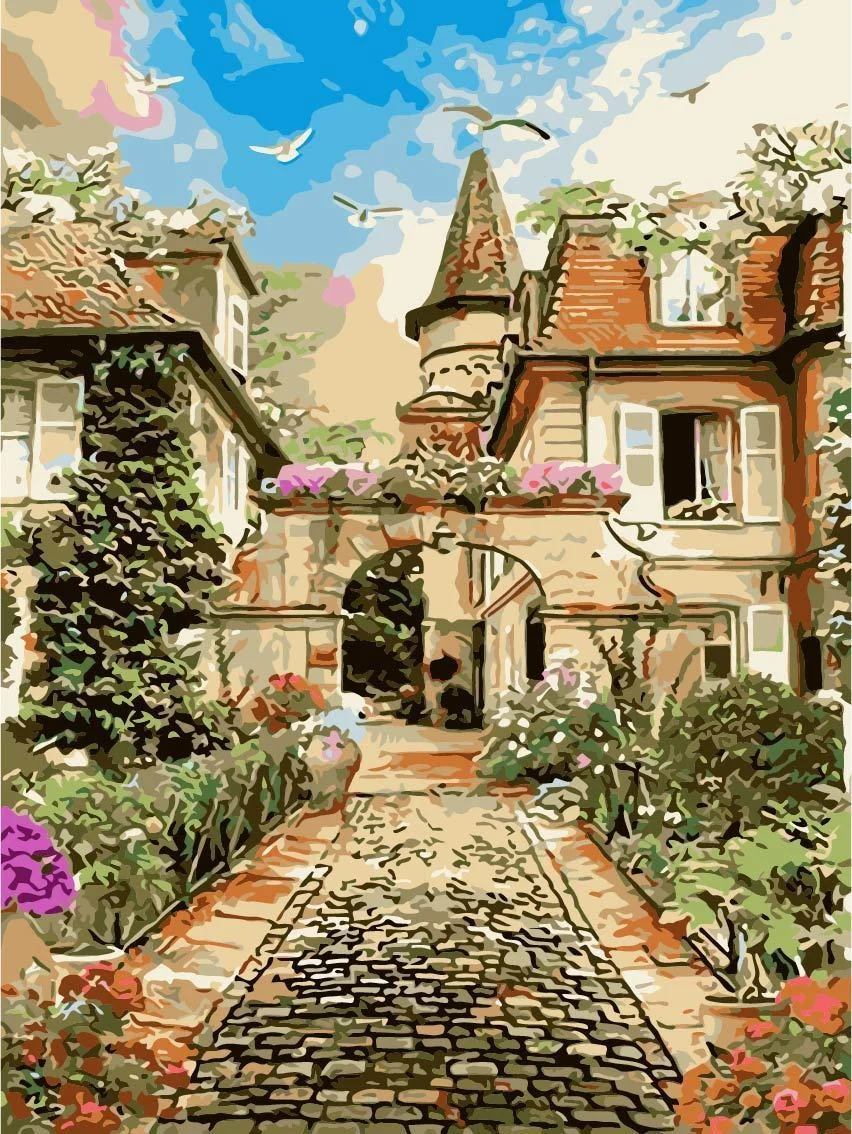 Landscape Paint By Numbers Kits UK For Adult TCR3079