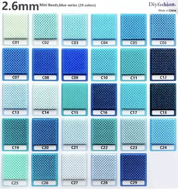 2.6mm Artkal Series C Blue Fuse Beads 1200 beads / pack ✨