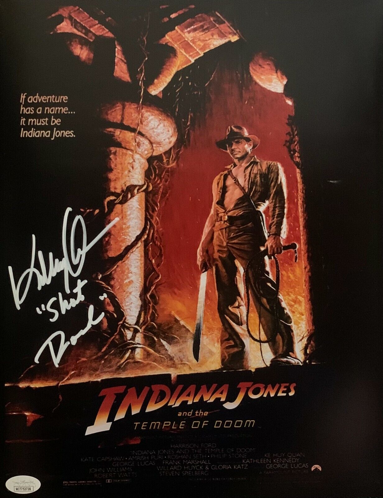 Jonathan Ke Quan auto signed inscribed 11x14 Photo Poster painting JSA Witness Indiana Jones