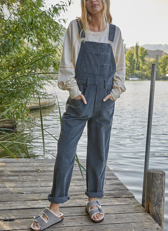 Vintage outdoor corduroy women's jumpsuits