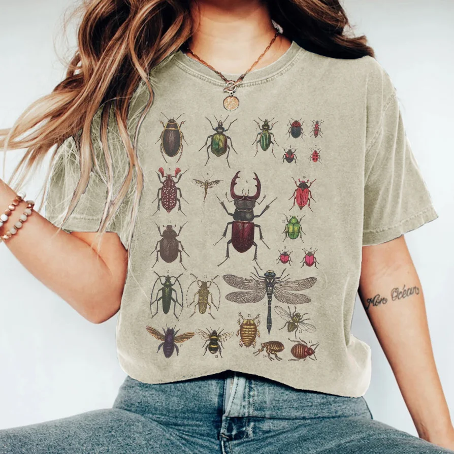 Eagerlys Vintage Insects T-shirt Eagerlys