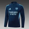 2025/2026 Arsenal Half-Pull Training Suit Royal Blue Football Shirt 1:1 Thai Quality Set