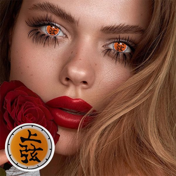 Cartoon Contact Lenses 14.5mm Yellow Cosplay Eye Lenses For Halloween Day