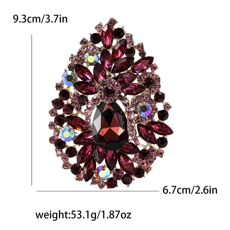 Retro Pin Water Droplets Alloy Inlay Artificial Rhinestones Women’s Brooches