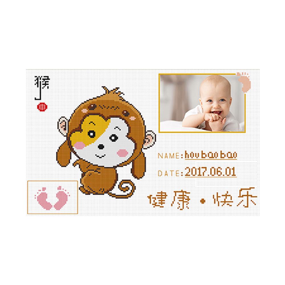 

Monkey - 11CT Stamped Cross Stitch - 50*34CM, 501 Original