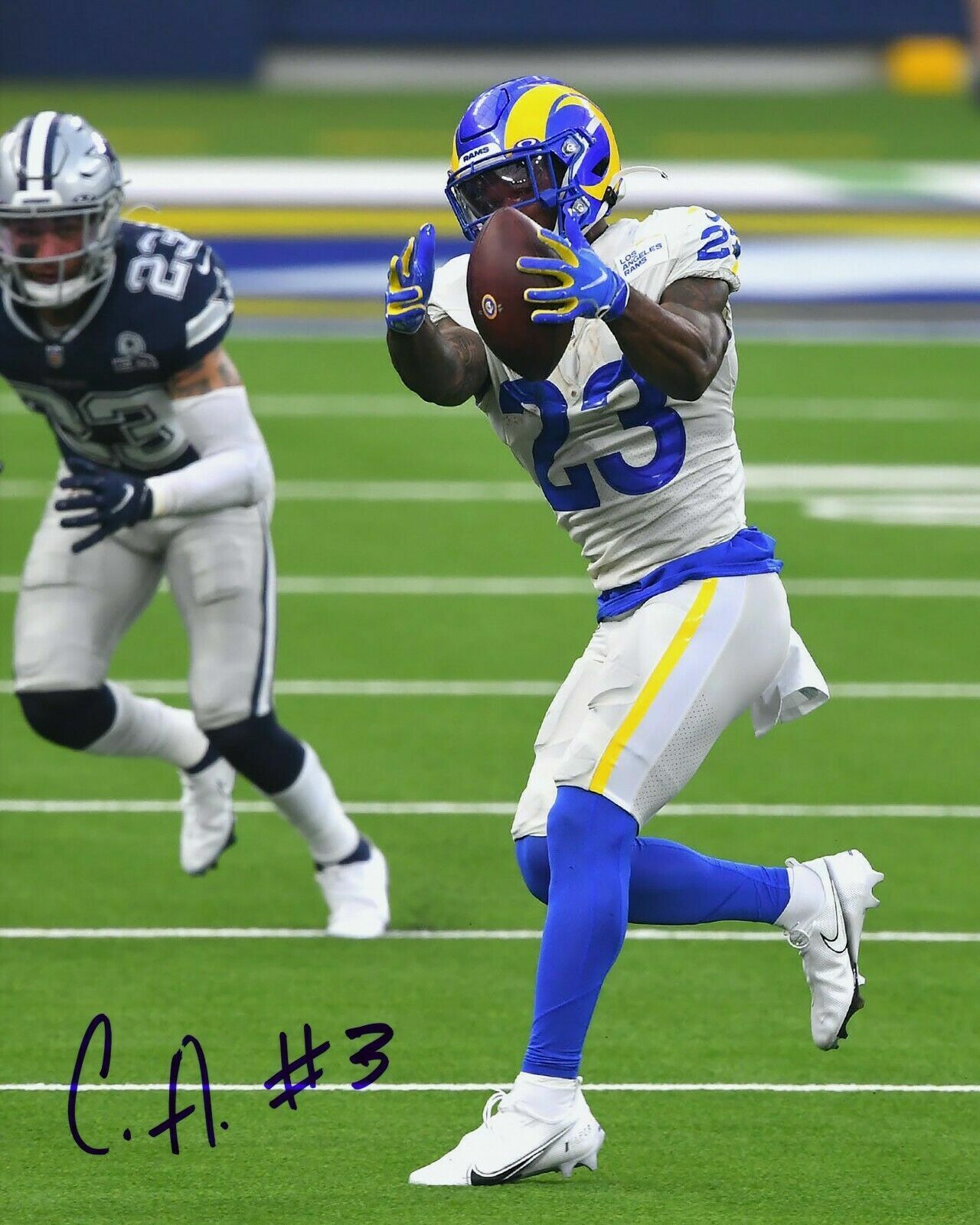 Cam Akers Autographed Signed 8x10 Photo Poster painting ( Rams ) REPRINT