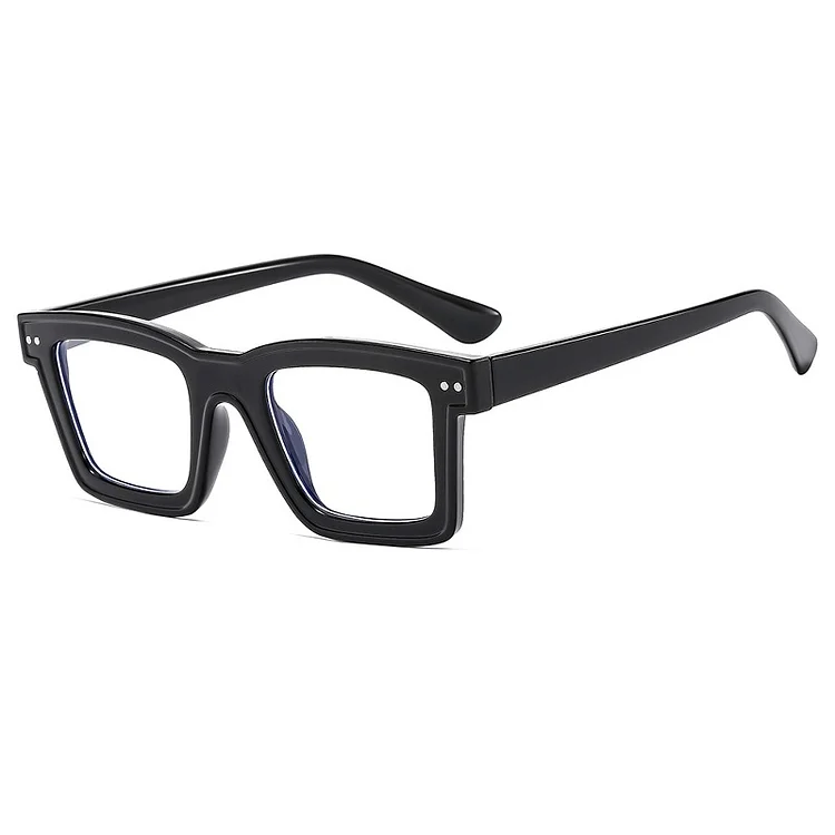 Double Color Anti Blue Light Square Glasses Women Men Vintage Clear Frame Luxury Designer Female Rivets Optical Eyewear