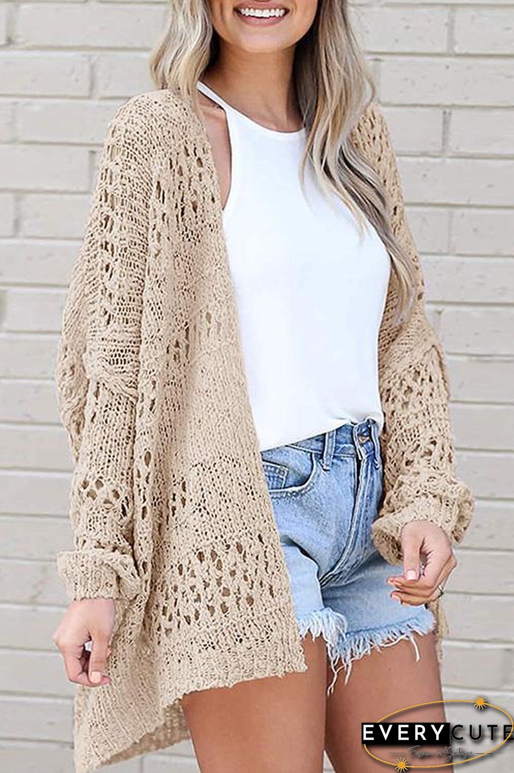 Crochet Knit Loose Cardigan