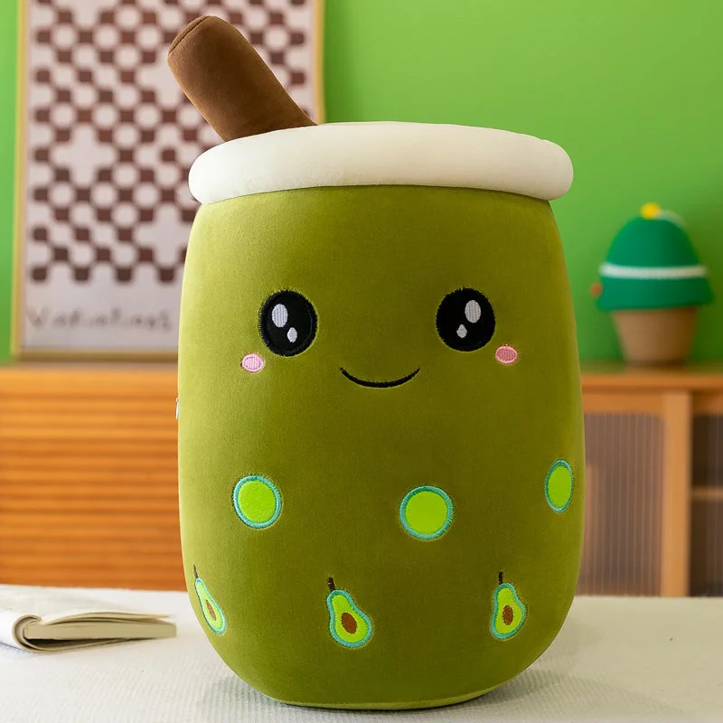Cuteee Family Cute Avocado Boba Tea Plushies Kawaii Family Perfect Gift
