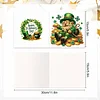 6PCS Diamond Painting St. Patrick's Day Goblin Greeting Cards Postcards with Envelopes