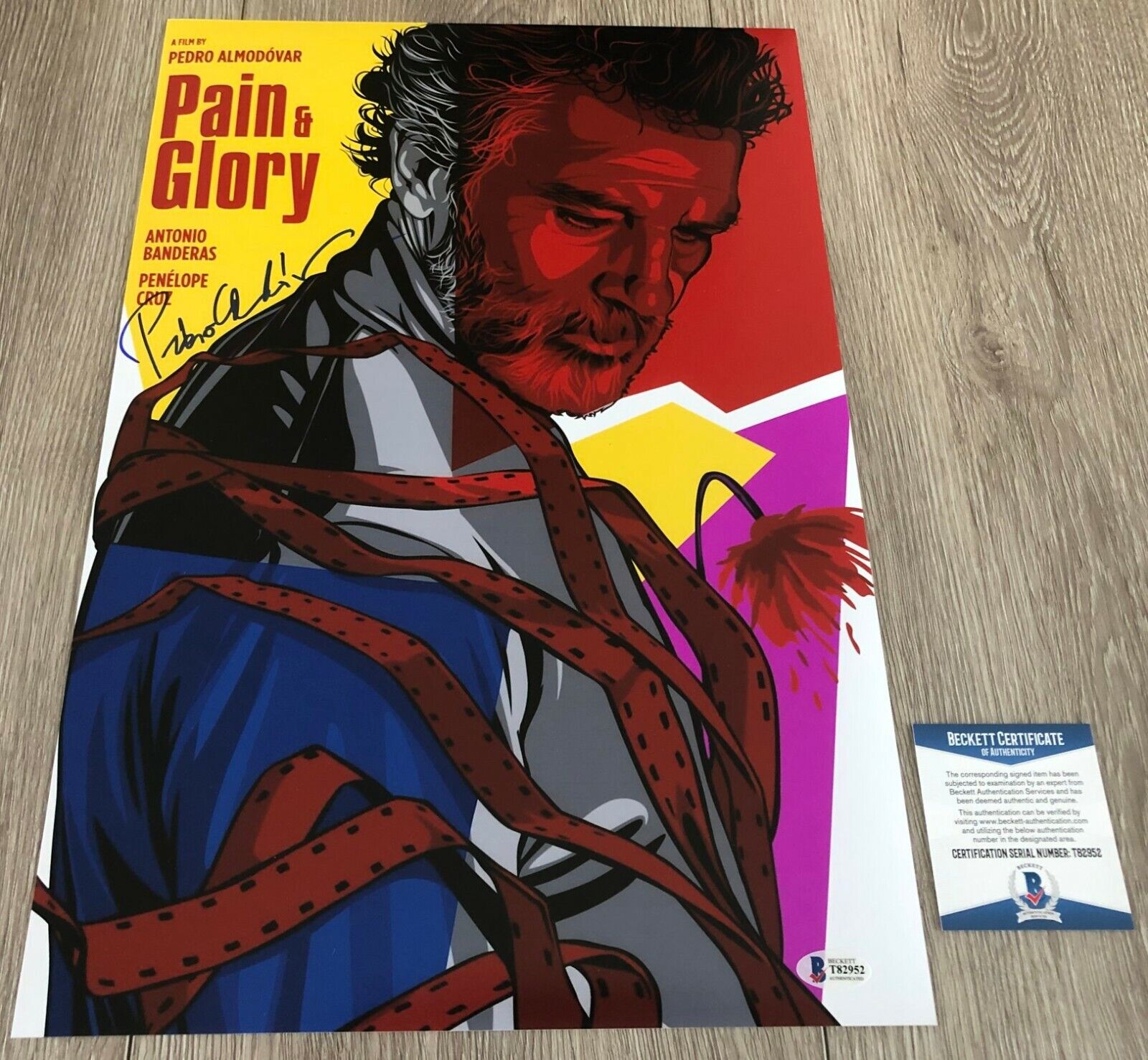 PEDRO ALMODOVAR SIGNED PAIN AND GLORY 12x18 Photo Poster painting w/EXACT PROOF BECKETT BAS COA