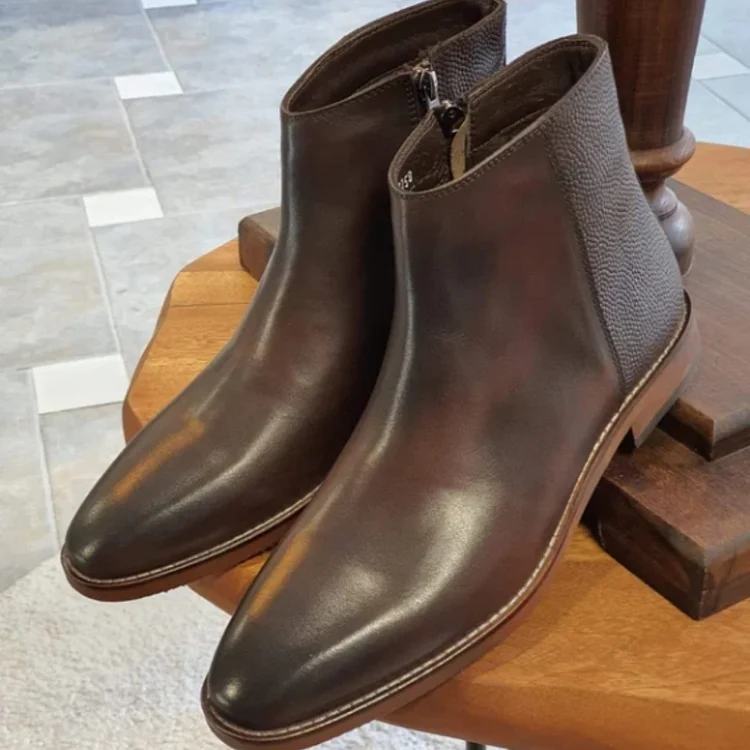 handmade leather ankle boots