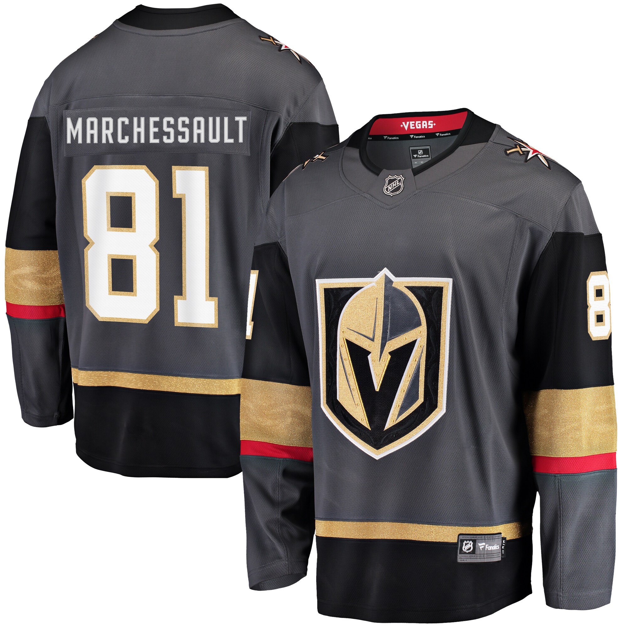 Jonathan Marchessault Vegas Golden Knights Fanatics Alternate Breakaway   Jersey – Gray mysite