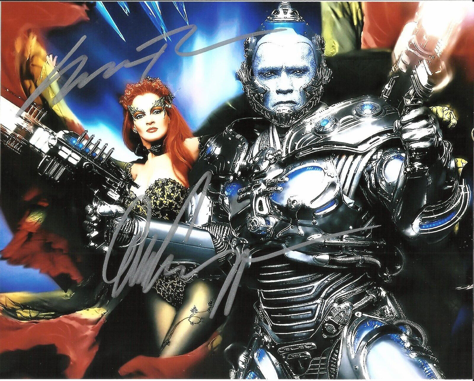 Uma Thurman & Arnold Schwarzenegger BATMAN 8x10 Autographed Signed Photo Poster painting Reprint