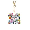 (US Only)PET Double Sided Special Shaped Easter Alphabet DIY Diamond Painting Keychain