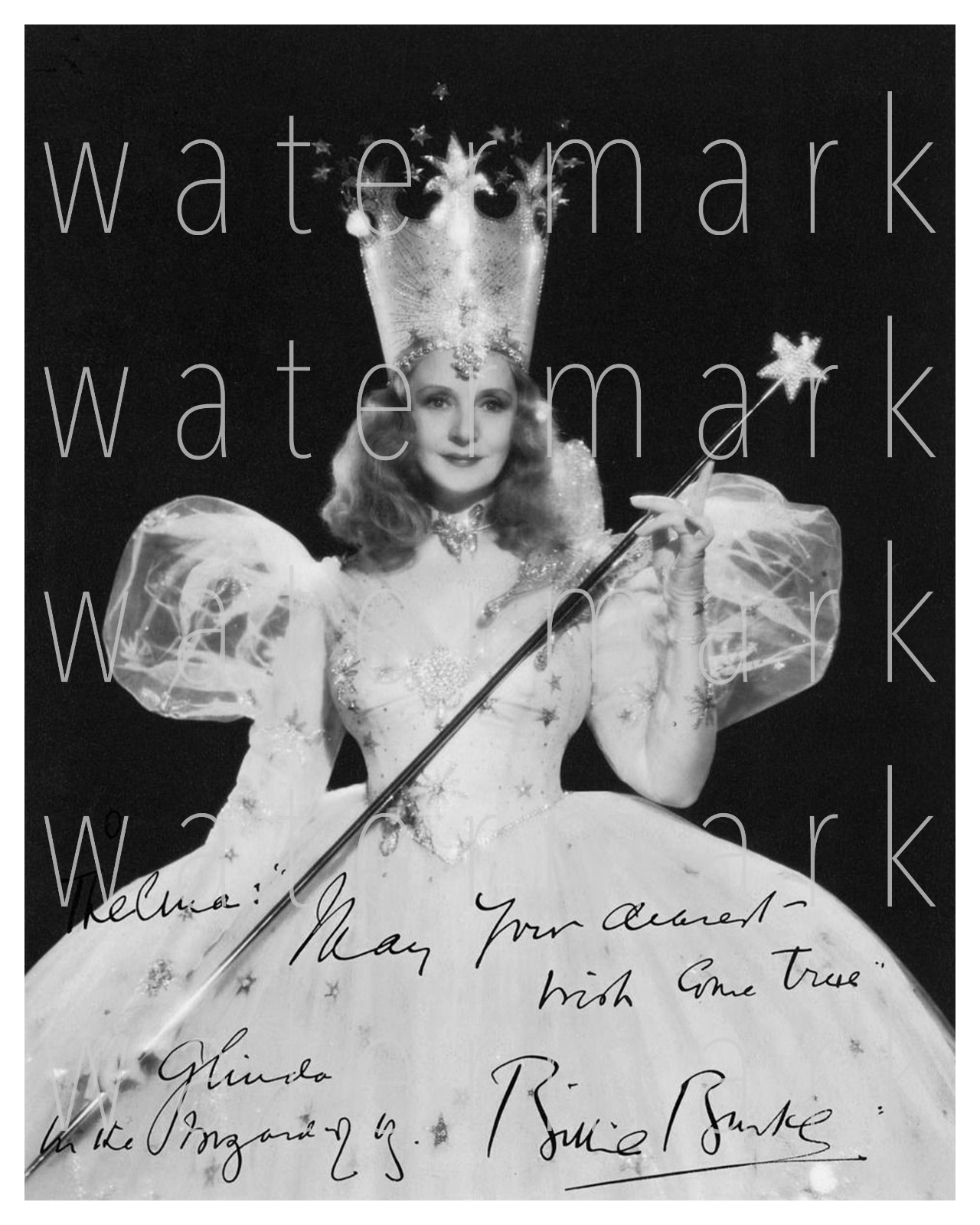 Wizard Oz signed Billie Burke Glinda 8x10 print Photo Poster painting picture poster autograph