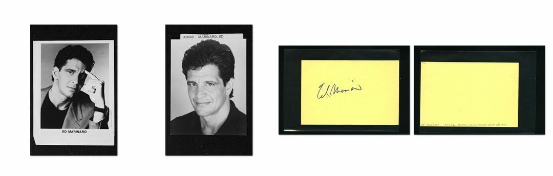 Ed Marinaro - Signed Autograph and Headshot Photo Poster painting set - Hill Street Blues