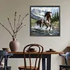 Cheval - perceuse ronde peinture diamant - 40*40cm