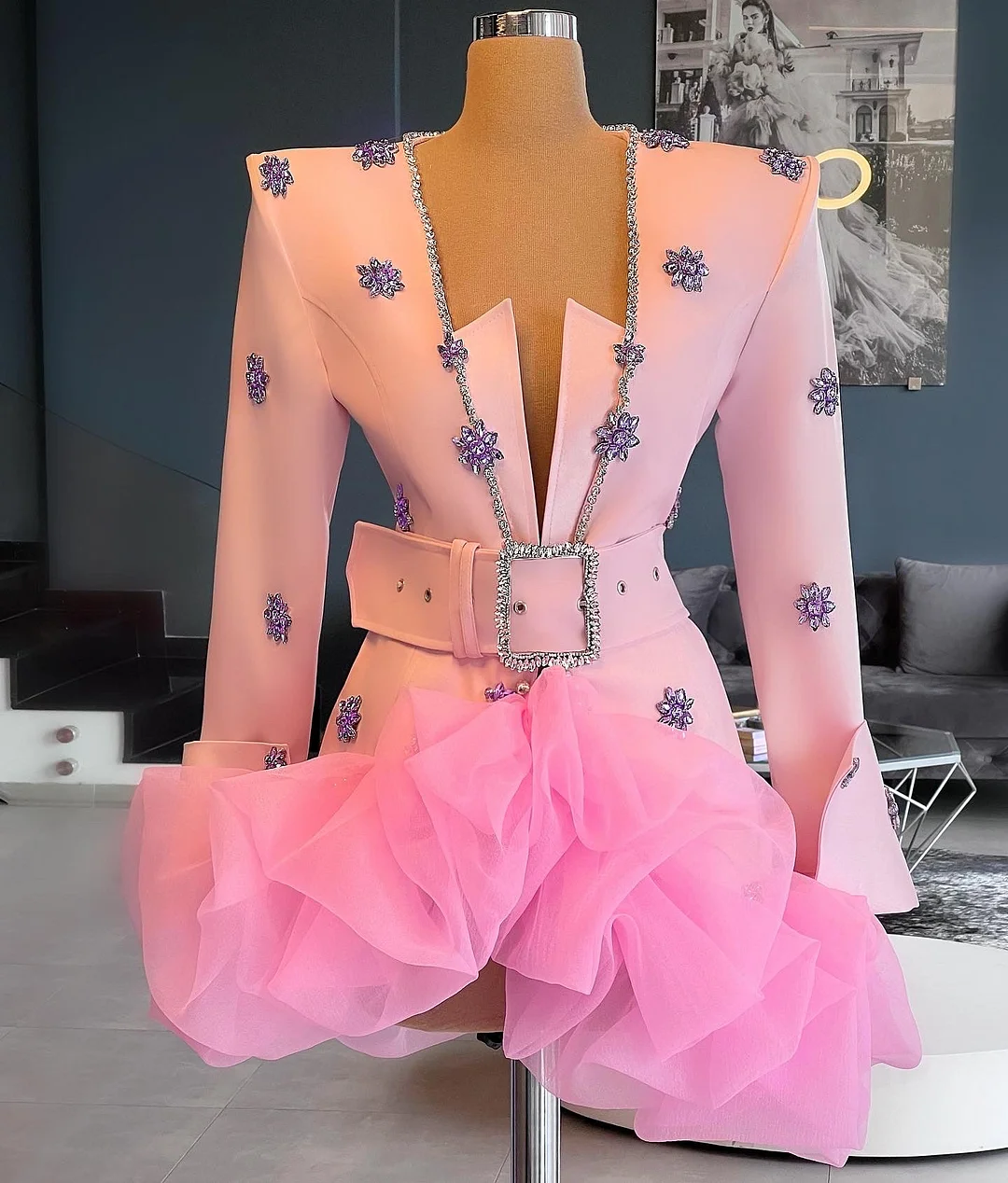 Baby Pink Blazer Dress