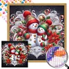 Diamond Painting-DIY Round Part AB Drill Christmas Snowman (35*35CM)