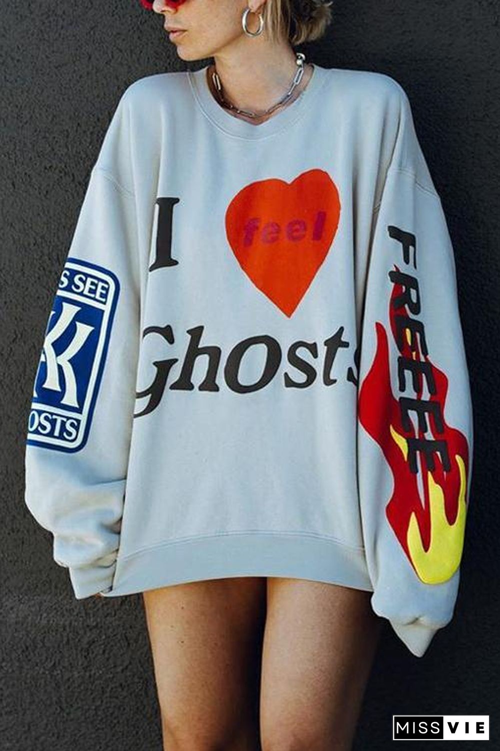 Scrawl Print Lovers Hoodie