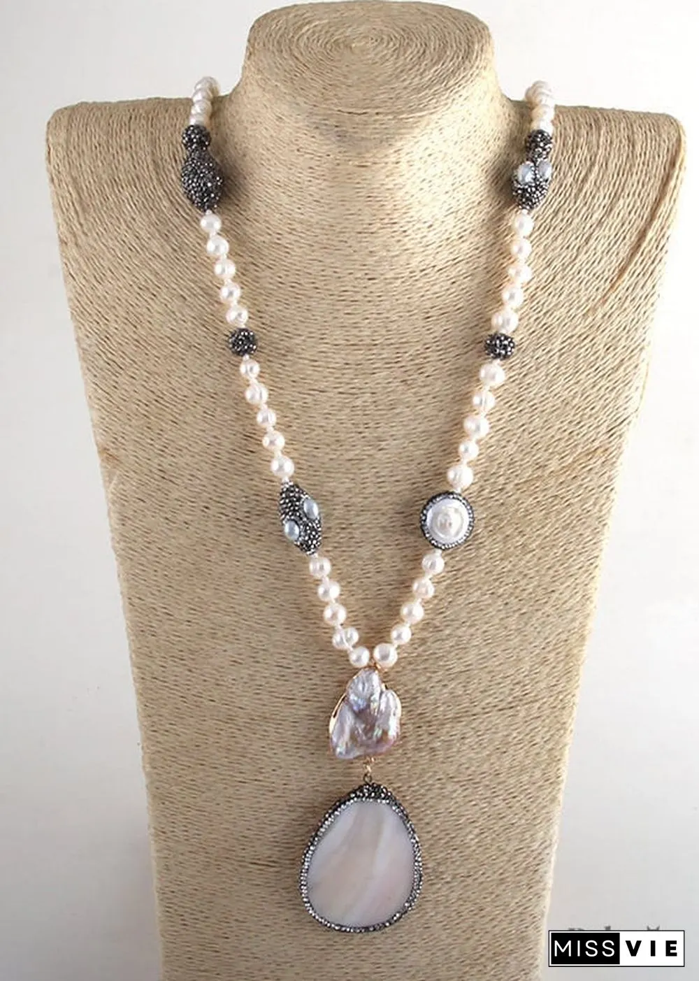 Boho Necklace, RH Precious Silver Peal