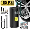 Electric Tire Inflator 150 PSI LCD Display Portable Car Air Compressor Air Pump