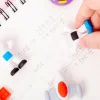 6 PACKS Cartoon Space Astronaut Erasers Set for Kids Back to School Student Office Exam Stationery Gift
