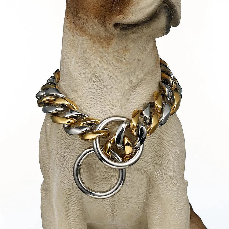 19MM Strong Solid Metal Large-sized Pet Dog Chains Collars-VESSFUL