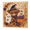 Kit de peinture de perles DIY pour Halloween avec perles de perles avec cadre 30x30cm