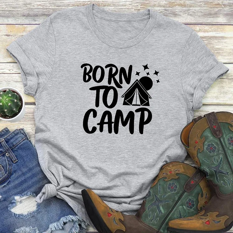 Born To Camp  T-shirt Tee -04601-Annaletters