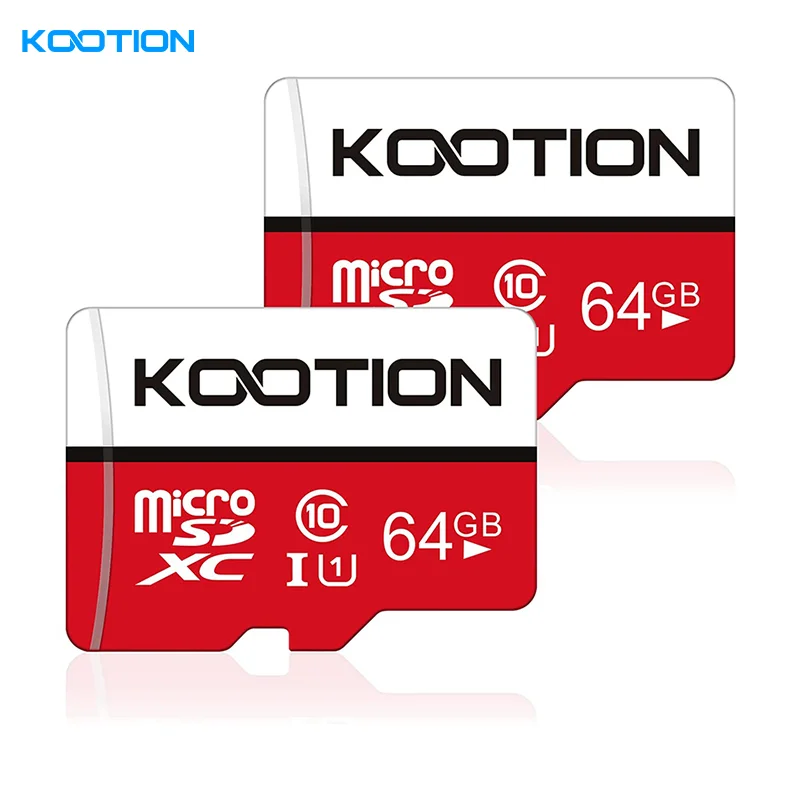KOOTION 64GB Red Micro SD Card 2PCS