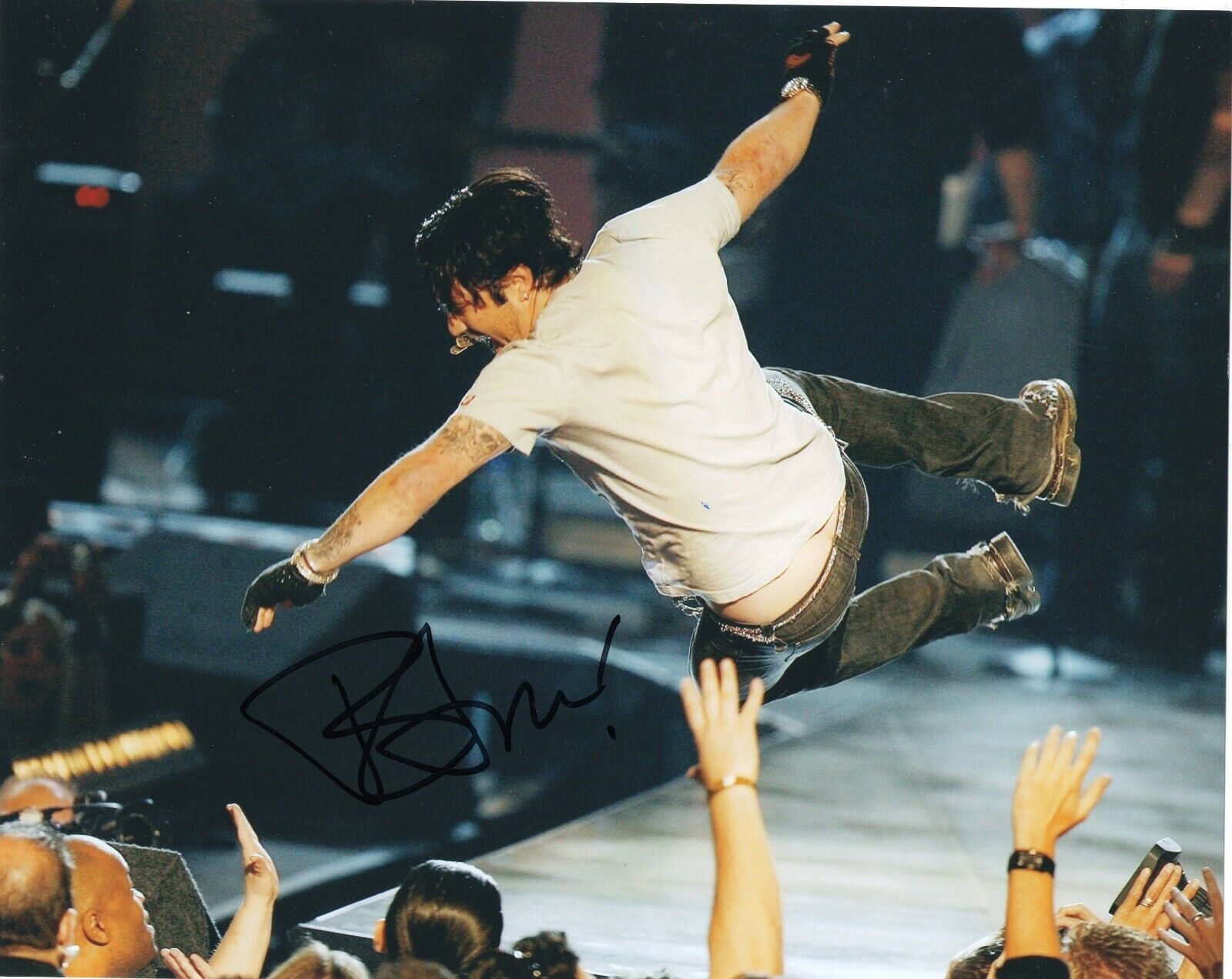 Bam Margera Signed 8x10 Photo Poster painting w/COA Jackass Viva La Bam Skateboarder Stunt