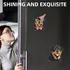 4PCS 2D/Flat Acrylic DIY Diamond Art Fridge Magnet Kit Rottweiler Design DIY Art Fridge Magnet Refrigerator Sticker Magnetic Diamond Art Decor Refrigerator Mailbox Home Decoration DIY Crafts