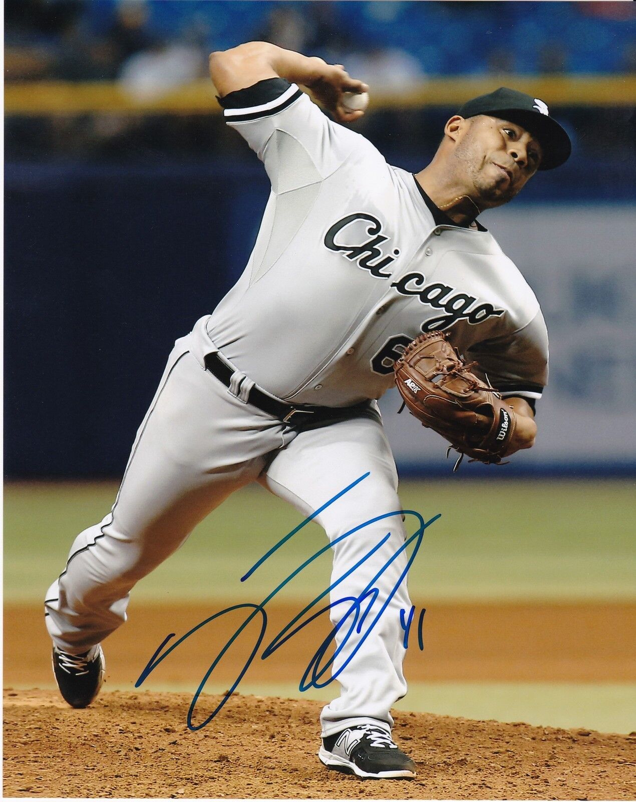 JUNIOR GUERRA CHICAGO WHITE SOX ACTION SIGNED 8x10