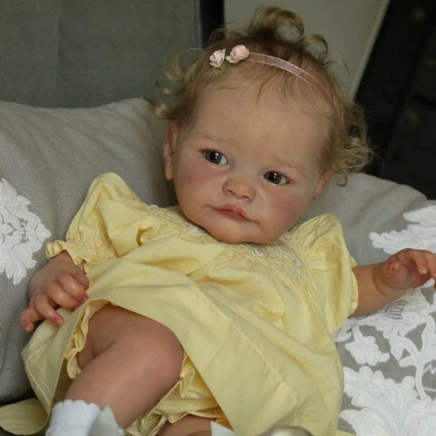22" Eyes Opened Lifelike Handmade Reborn Toddlers Girl Doll Julie