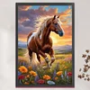 Flowers And Horses - 11CT Stamped Cross Stitch 40*60cm/15.75*23.62in