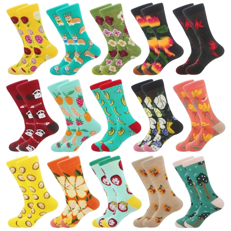 Unisex Minimalist Animal Cotton Crew Socks A Pair