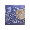 Love You Moon Back  | Crystal Rhinestone  | Full Round Diamond Painting Kits