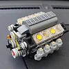 V8 Engine with Gearbox Tech Engine Model Particle Building Block MOC Set (568 pieces)