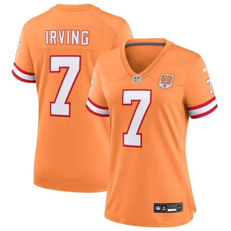 Women's Tampa Bay Buccaneers #7 Bucky Irving  Creamsicle 50th Season Game Jersey